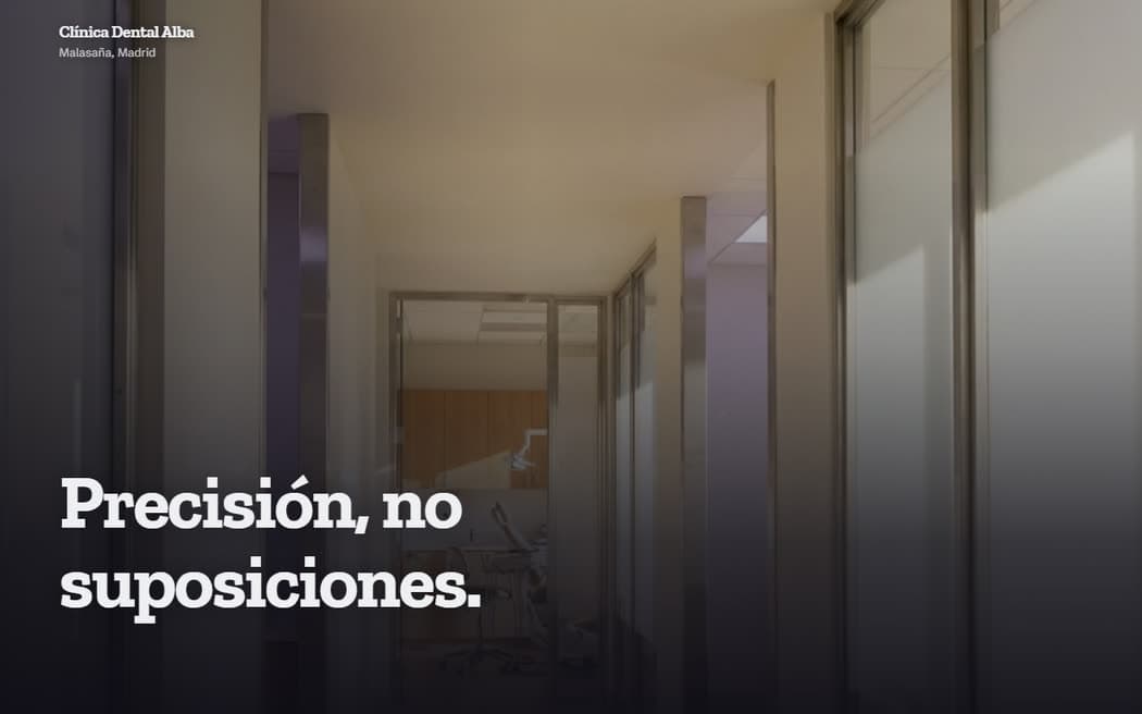 Portada de la web de Clínica Dental Alba